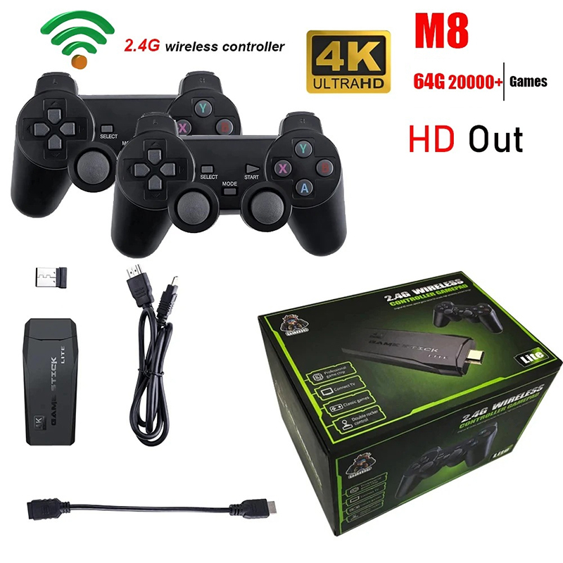 Retro Game Controller Usb - Video Game Console 2.4G Double Wireless
