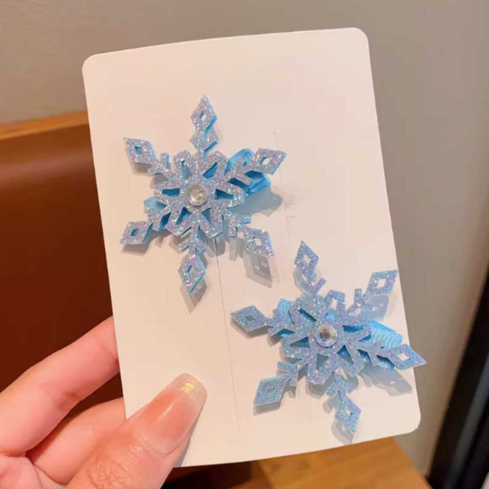 Elsa Gadget - 2pcs Children's Hairpin Shining Up Snowflake