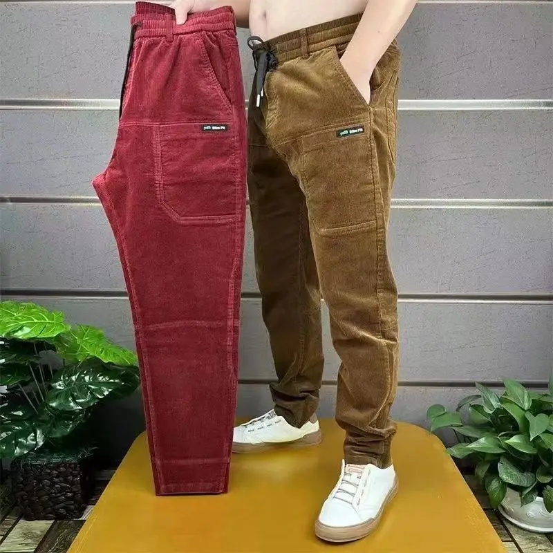 Smart Pen Digital - Corduroy Cargo Trousers Men's Simple Loose