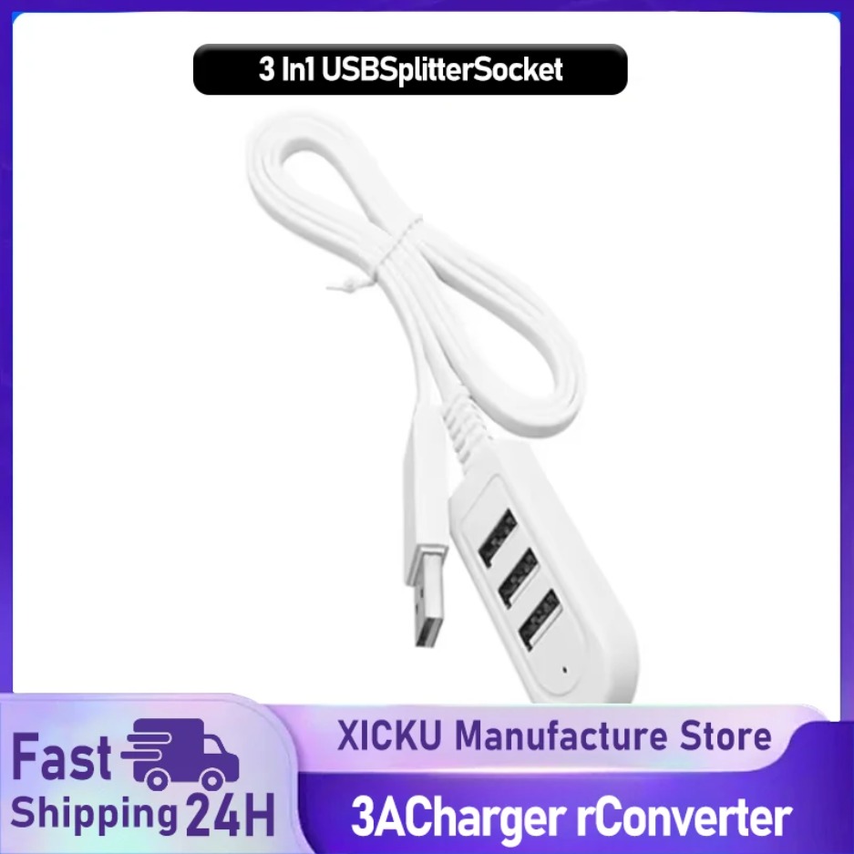 Electronics Gadgets Wholesale - 3 In 1 USB Splitter Socket