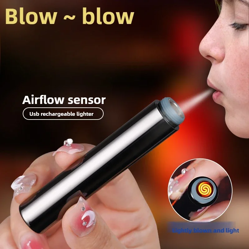 Electronics And Gadgets With A - Creative Blowing Windproof Flameless Electronic Lighter