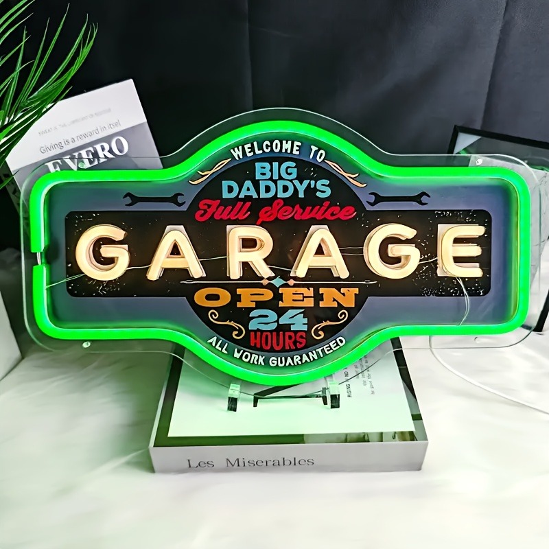 Retro Garage LED Neon Sign UV  - Retro Game Controller Usb review and price