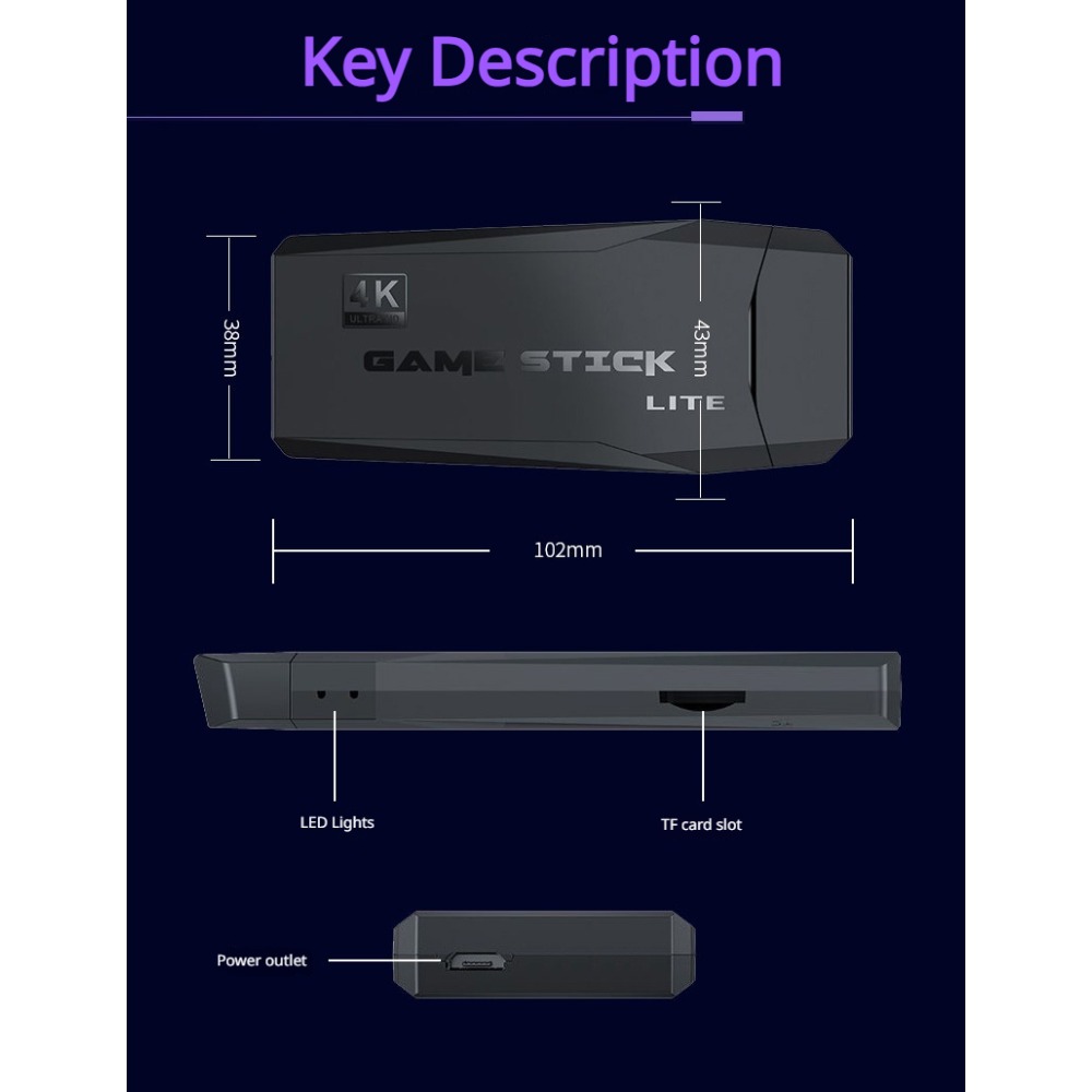 Portable 4K Retro Game Stick C - Retro Game Controller Usb review and price
