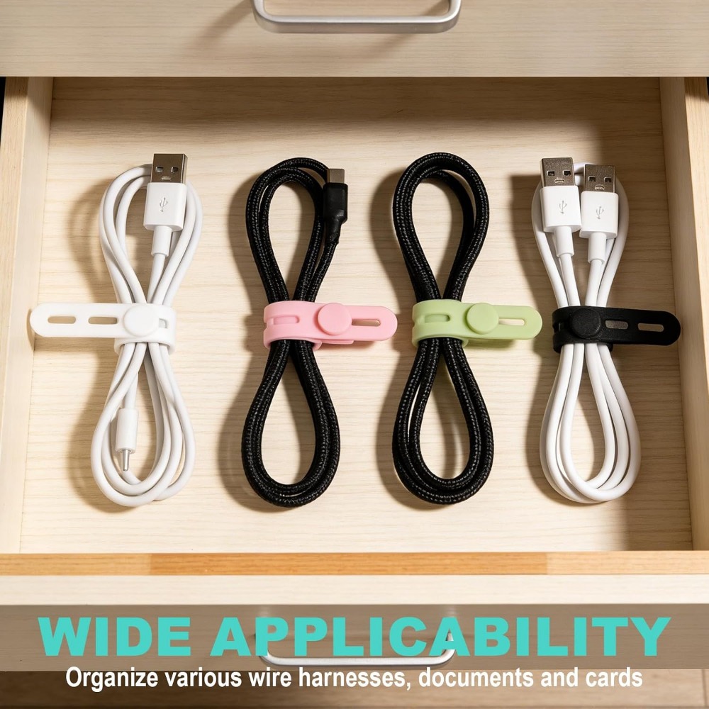 20pcs Silicone Cable Ties: Reu - Electronics For Home review and price