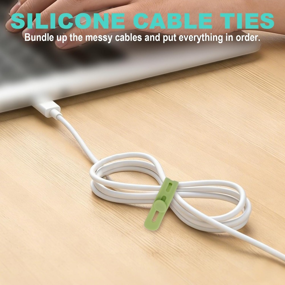 20pcs Silicone Cable Ties: Reu - Electronics For Home review and price